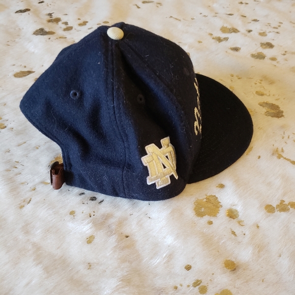 NWT Notre Dame Fighting Irish New Era Adjustable Leather Strap Hat - Picture 2 of 7